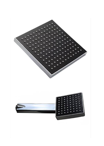 ROBOT TEPE DUŞ BAŞLIKLARI + EL DUŞU KARİNE KROM-SİYAH